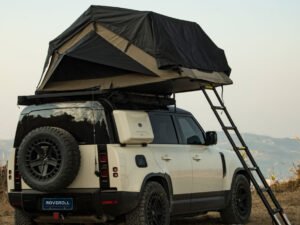 SS001 SNAIL SOFT SHELL ROOF TOP TENT - 52 - TAUPE BODY & BLACK RAINFLY1