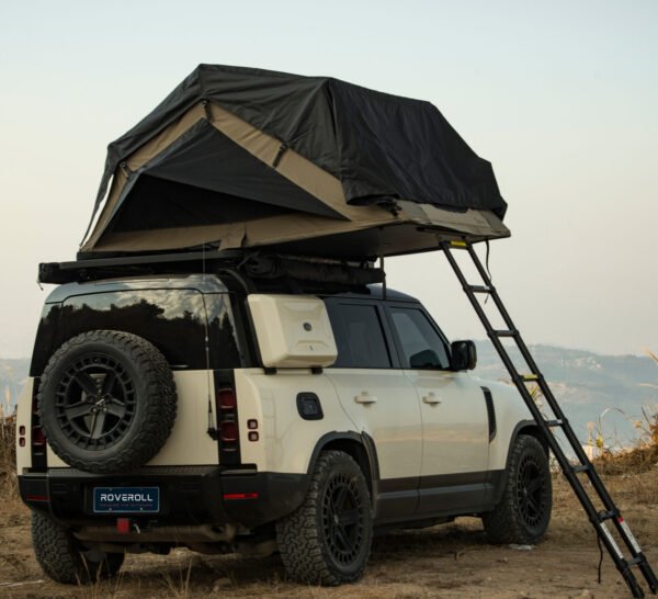 SS001 SNAIL SOFT SHELL ROOF TOP TENT - 52 - TAUPE BODY & BLACK RAINFLY1