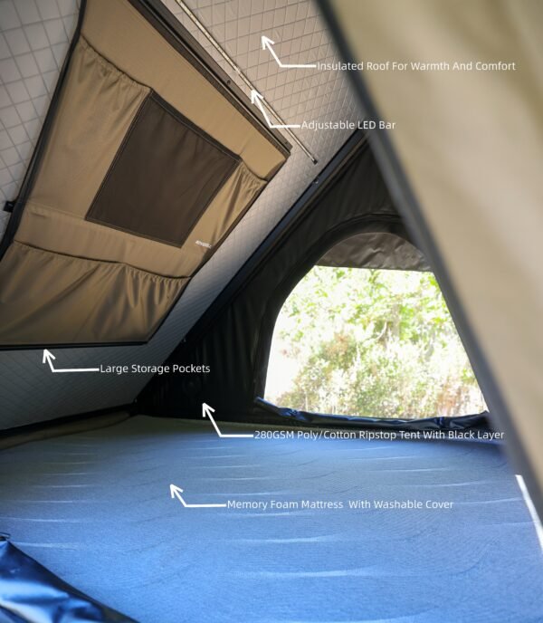 TRI-CLAM HARD SHELL ROOF TOP TENT - Image 4