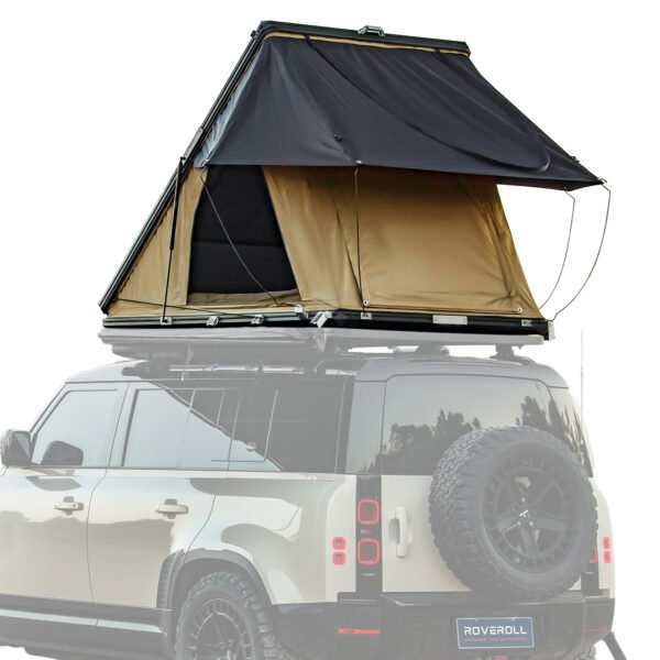 Main view of Roveroll Tri-Clam Hard Shell Roof Top Tent
