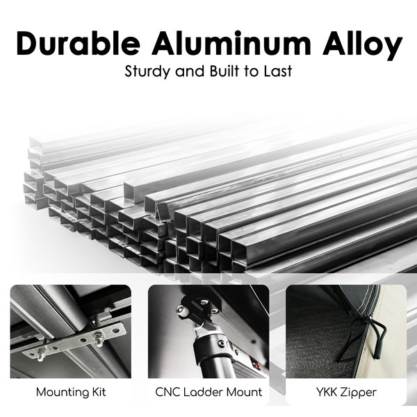 ROVEROLL Soft Shell Roof Top Tent aluminum alloy structure with durable black coating