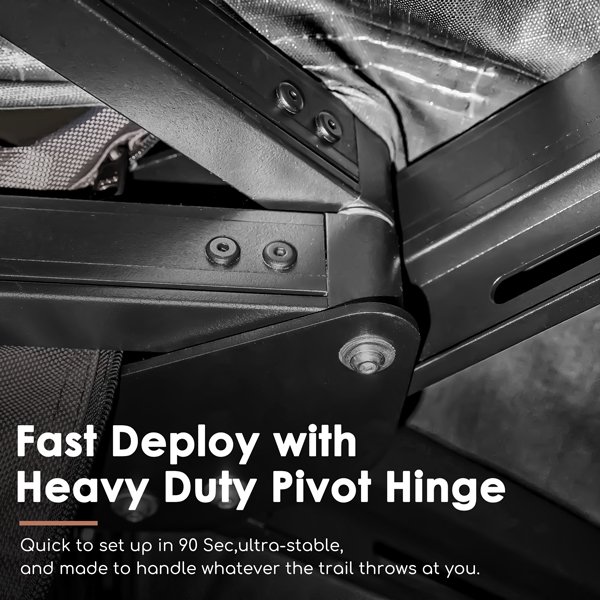 90-second rapid deployment feature of ROVEROLL 270-degree awning