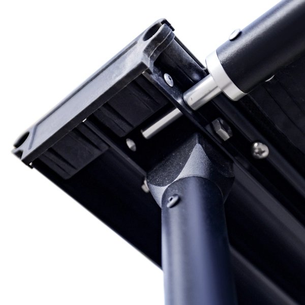 Close-up of support pole on ROVEROLL 270-degree awning