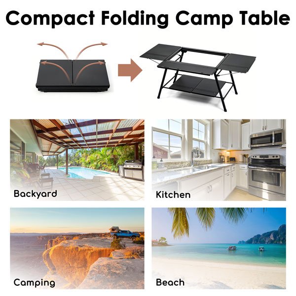Portable design and usage scenarios of ROVEROLL GoCamp-IGT Camping Kitchen Base Set
