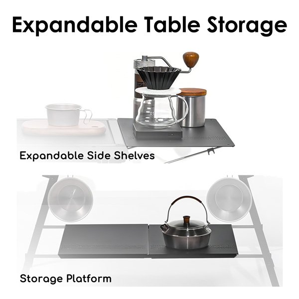 ROVEROLL GoCamp-IGT Camping Kitchen Base Set with side extension panels and lower storage shelf