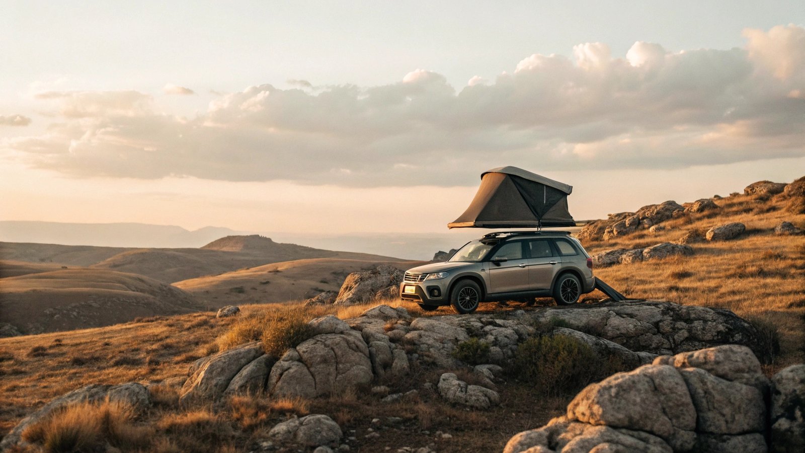 tent setup on rocky terrain