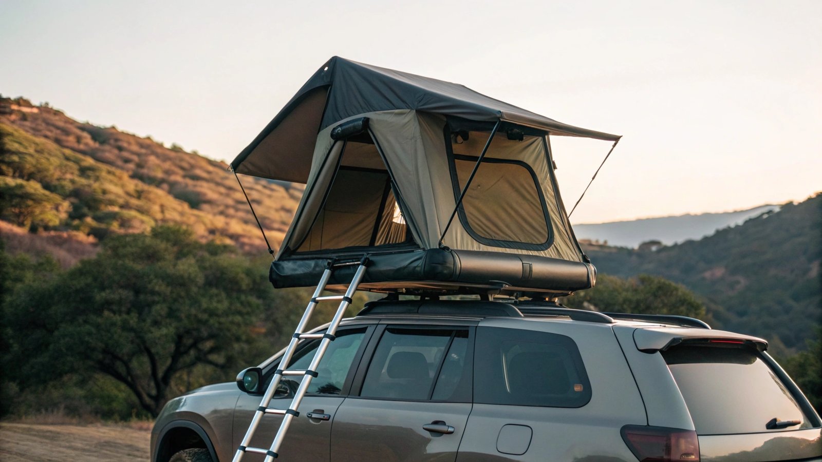 Rooftop tent setup process